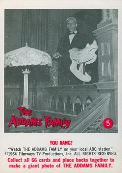1964 Donruss The Addams Family #5 You Rang? Front