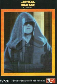 1999 KFC Star Wars Episode 1 (UK) #19 Darth Sidious Front