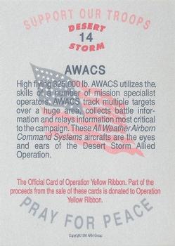 1991 AMA Group Desert Storm Operation Yellow Ribbon #14 Maximum Control Back