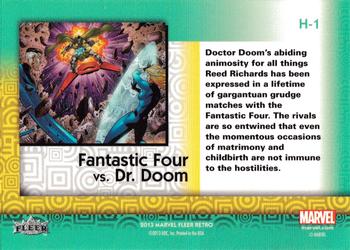 2013 Fleer Retro Marvel  - Holograms #1 Fantastic Four / Dr. Doom Back