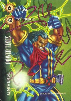 1997 Fleer Spider-Man - Marvel OverPower Universe #NNO Bishop - Power Lines Front