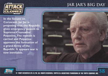 2002 Topps Star Wars: Attack of the Clones (UK) #58 Jar Jar's Big Day Back
