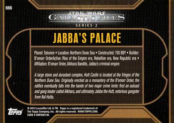 2013 Topps Star Wars: Galactic Files Series 2 #666 Jabba's Palace Back