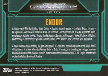 2013 Topps Star Wars: Galactic Files Series 2 #687 Endor Back