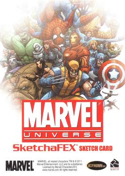 2014 Rittenhouse Marvel Universe - Sketches #NNO Lucas Pereira Back