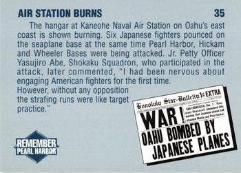 1991 Tuff Stuff Remember Pearl Harbor #35 Air Station Burns Back