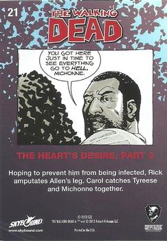 2013 Cryptozoic The Walking Dead #21 The Heart's Desire, Part 3 Back