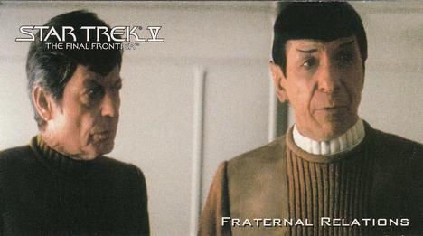 1994 SkyBox Star Trek V The Final Frontier Cinema Collection #35 Fraternal Relations Front