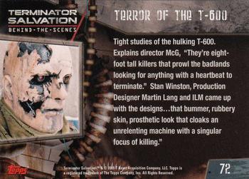 2009 Topps Terminator Salvation #72 Terror of the T-600 Back