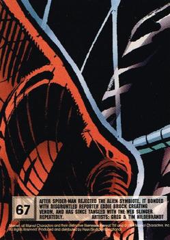 1997 Ultra Spider-Man - Blue Foil #67 Spider-Man vs. Venom Back