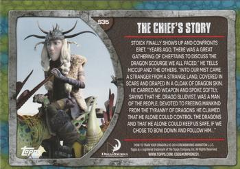 2014 Topps How to Train Your Dragon 2 #S35 The Chief’s Story Back