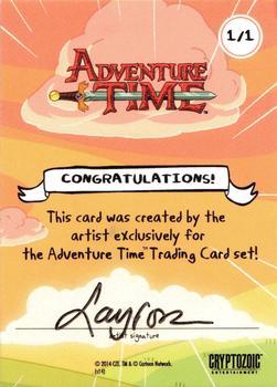 2014 Cryptozoic Adventure Time - Sketch Artists #NNO Layron DeJarnette Back