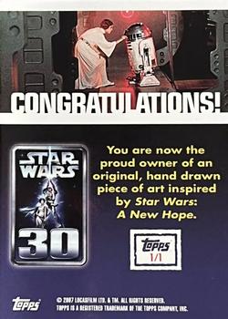 2007 Topps Star Wars 30th Anniversary - Artist Sketches #NNO John Watkins-Chow Back