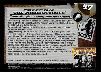 2014 RRParks Chronicles of the Three Stooges #47 Nutty But Nice Back