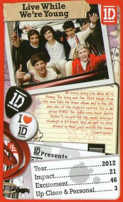 2013 Top Trumps One Direction The Journey So Far #NNO Live While We're Young Front