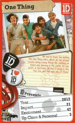 2013 Top Trumps One Direction The Journey So Far #NNO One Thing Front