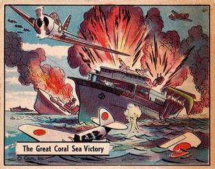 1942 War Gum (R164) #70 The Great Coral Sea Victory Front