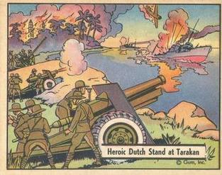 1942 War Gum (R164) #31 Heroic Dutch stand at Tarakan Front