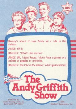 1991 Pacific The Andy Griffith Show Series 2 #184 Sidecar Express Back