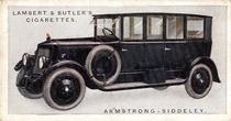 1922 Lambert & Butler Motor Cars #19 Armstrong-Siddeley Front