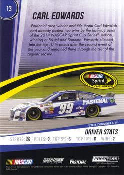 2015 Press Pass Cup Chase - Purple #13 Carl Edwards Back