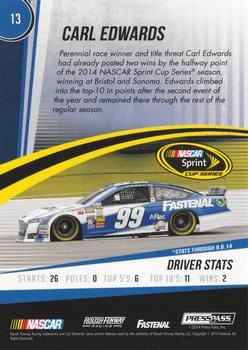 2015 Press Pass Cup Chase - Retail #13 Carl Edwards Back