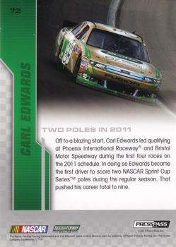 2012 Press Pass - Purple #72 Carl Edwards Back