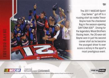 2012 Press Pass - Purple #91 Trevor Bayne Wins Daytona 500 Back