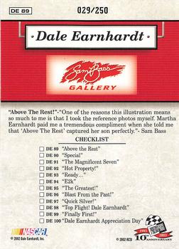 2003 Press Pass - Dale Earnhardt Sam Bass Gallery Celebration Foil #DE 89 Dale Earnhardt Back