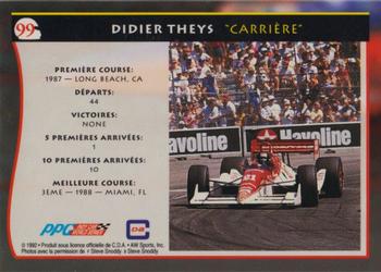 1992 All World Indy - (French) #99 Didier Theys Back