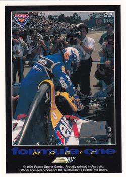 1994 Futera Adelaide F1 Grand Prix #93 Formula One Magic Back