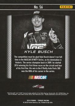 2016 Panini Torque - Holo Silver #56 Kyle Busch Back