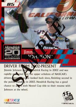 2004 Press Pass Trackside - Beckett Samples #85 Jimmie Johnson Back