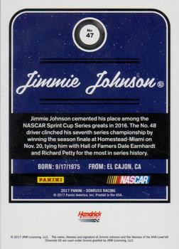 2017 Donruss - Gold Foil #47 Jimmie Johnson Back