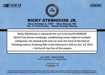 2017 Donruss - Gold Foil #156 Ricky Stenhouse Jr. Back