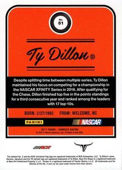 2017 Donruss - Press Proof #81 Ty Dillon Back