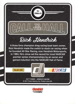 2017 Donruss - Call to the Hall Cracked Ice #CALL-3 Rick Hendrick Back