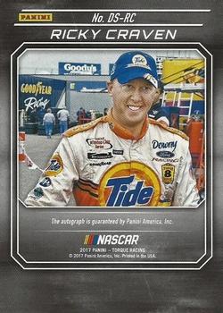 2017 Panini Torque - Driver Scripts Blue #DS-RC Ricky Craven Back