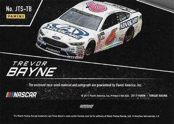 2017 Panini Torque - Jumbo Tire Signatures Blue #JTS-TB Trevor Bayne Back