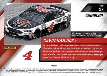 2017 Panini Absolute #97 Kevin Harvick Back