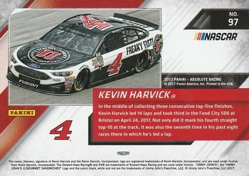 2017 Panini Absolute - Spectrum Gold #97 Kevin Harvick Back