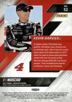 2017 Panini Absolute - Spectrum Red #52 Kevin Harvick Back
