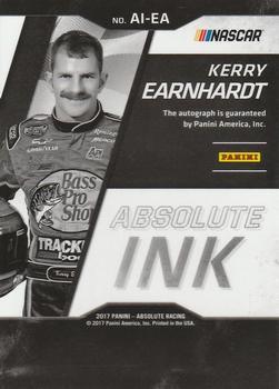 2017 Panini Absolute - Absolute Ink Spectrum Red #AI-EA Kerry Earnhardt Back