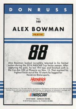 2018 Donruss - Green Foil #140 Alex Bowman Back