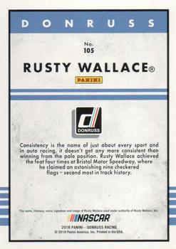 2018 Donruss - Press Proof Gold #105 Rusty Wallace Back