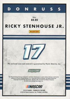 2018 Donruss - Retro Relics 1985 #85-RS Ricky Stenhouse Jr. Back