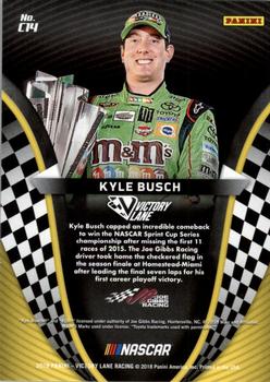 2018 Panini Victory Lane - Champions Red #C14 Kyle Busch Back