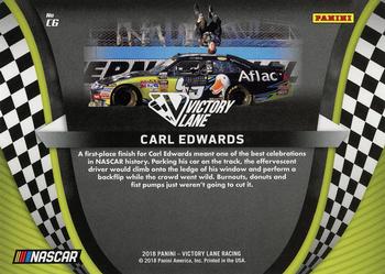 2018 Panini Victory Lane - Chasing the Flag Red #C6 Carl Edwards Back