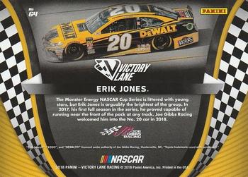 2018 Panini Victory Lane - Pedal to the Metal Black #64 Erik Jones Back