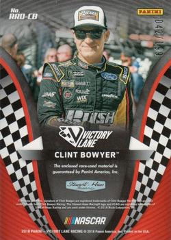 2018 Panini Victory Lane - Race Ready Dual Materials Gold #RRD-CB Clint Bowyer Back